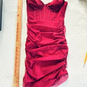 Burgundy Mini Dress